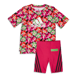 Scuola materna Tracksuits - adidas Girls  Marimekko Summer Set - Frost Pink-Real Magenta-Multi