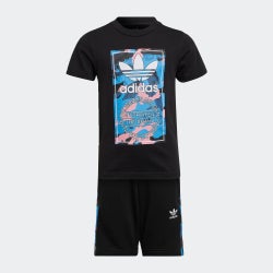 Pre School Tracksuits - adidas Originals Camo Summer Set - Black-Black