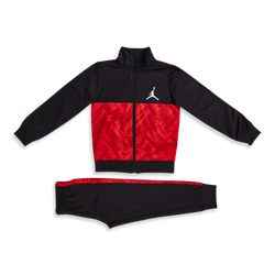 Pre School Tracksuits - Jordan Essentials Printed Track - Black-Fire Red