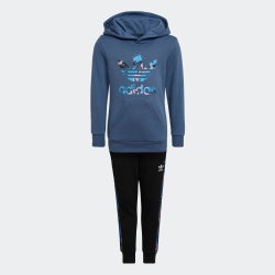 Pre School Tracksuits - adidas Hoodie Set - Steel-Black