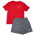 Nike Dri-fit - Pre School Tracksuits Smoke Grey-University Red