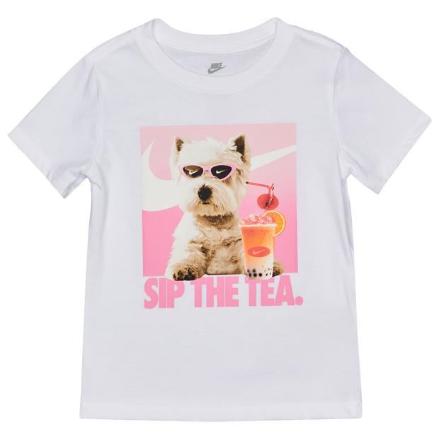 Nike Gfx Unisex T-Shirts - White - Size 3 - 4 Years - Cotton Jersey