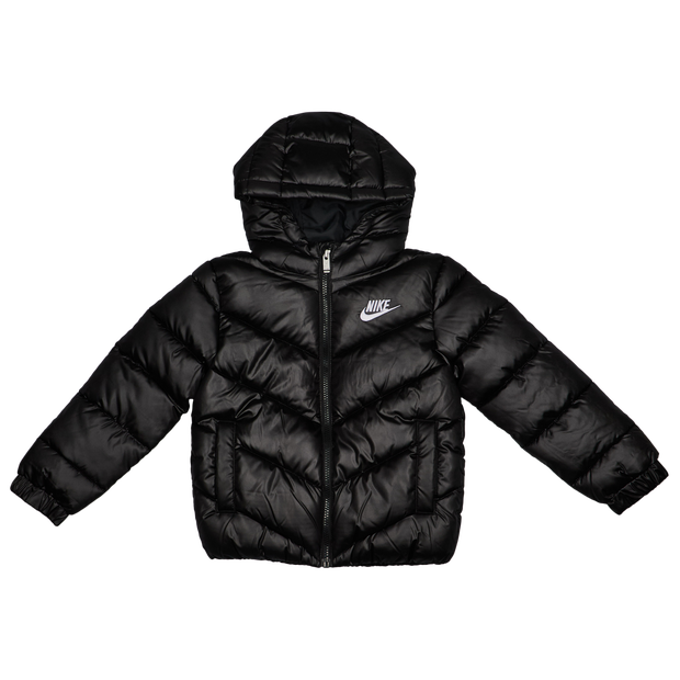 Nike Adp Puffer Unisex Jackets - Black - Size 4 - 5 Years - Poly Woven