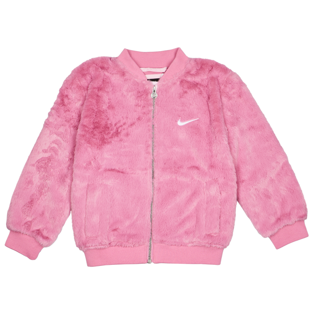 Nike Faux Fur Bebé Chaquetas - Rosa - Talla 116 - 122 CM - Poly Fleece