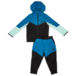 Vorschule Tracksuits - Nike Tech Colorblock - Black-Green Abyss-Mint Foam