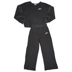 Pre School Sweatshirts - Nike Lurex Waffle - Black-Black