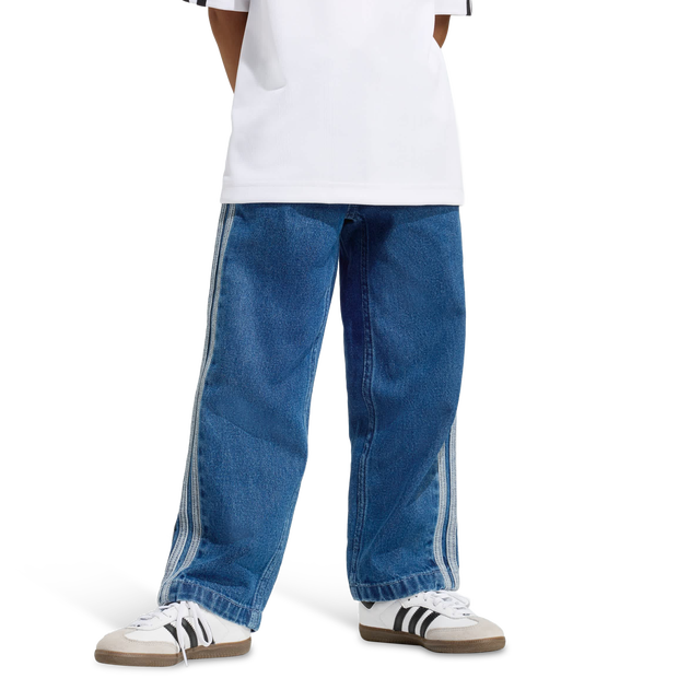 Adidas Firebird Unisex Pants - Blue - Size 3 - 4 Years - Cotton Twill