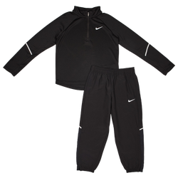 Pre School Tracksuits - Nike Miler 1/2 Zip Top Wvn Pant - Black-Black