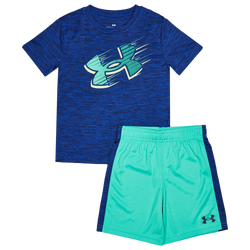 Pre School Tracksuits - Under Armour Tech Moves - Midnight Navy-Green Mode