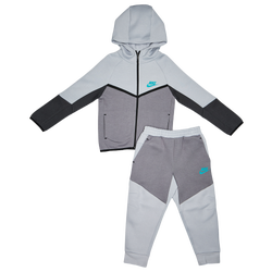 voorschools Tracksuits - Nike Tech Colorblock - Wolf Gray-Wolf Gray
