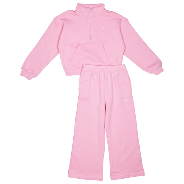 Nike 1/4 Zip Kinder Trainingsanzüge - Rosa - Größe 92 - 98 CM - Baumwoll-Fleece