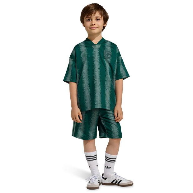 Adidas Minecraft Oversized Short Tee Set Unisex Tracksuits - Green - Size 6 - 7 Years - Poly Mesh