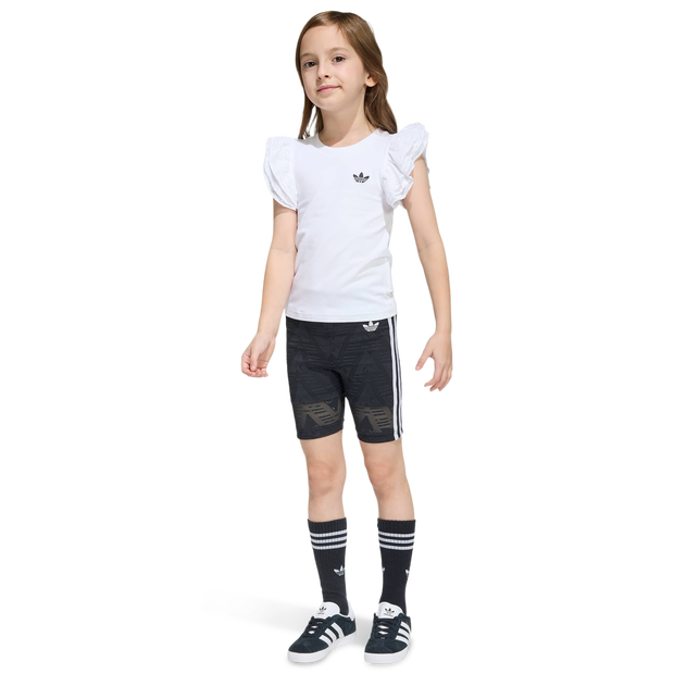 Adidas Cycling Short Tee Set Bébé - Survêtements, Blanc - Taille 105 - 110 CM - Jersey de coton