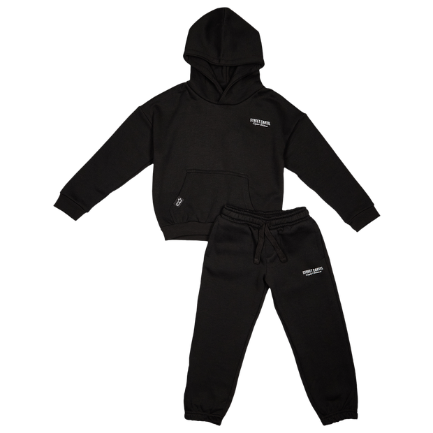 Street Cartel Pure Hoodies Peuter - Zwart - Maat 80 - 96 CM - Katoen Fleece