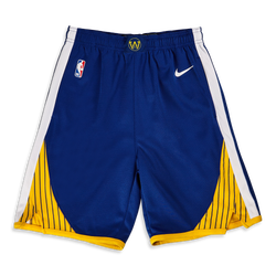 Grade School Shorts - Nike Nba Warriors Swingman Icon - Rush Blue-Rush Blue