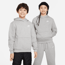 Grundschule Hoodies - Nike Club - Dk Grey Heather-White