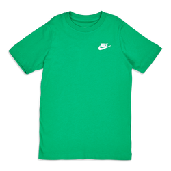 Grade School T-Shirts - Nike Futura - Stadium Green-White