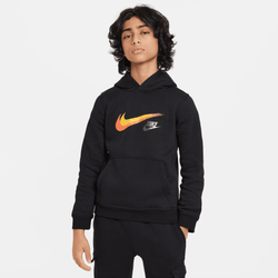 Scuola elementare e media Hoodies - Nike Sport Inspired - Black-Safety Orange