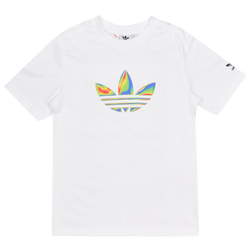 Grade School T-Shirts - adidas Graphics - White-White