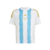 adidas Messi - Grundschule T-Shirts White-Semi Blue Burst