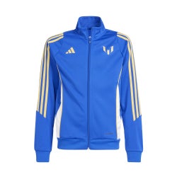Grade School Track Tops - adidas Messi - Semi Lucid Blue-White