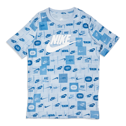 Grundschule T-Shirts - Nike Club Aop - Lt Armory Blue-Lt Armory Blue