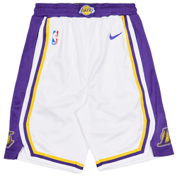 Grade School Shorts - Nike Nba La Lakers Swingman - White-White