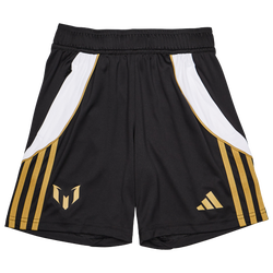 Grade School Shorts - adidas Messi - Black-Black