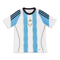 Grundschule T-Shirts - adidas Messi - White-Semi Blue Burst