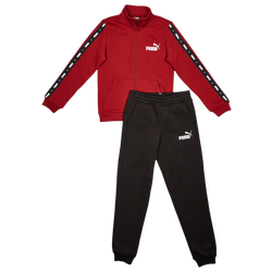 Grade School Tracksuits - Puma Tape Sweat - Intense Red-Black