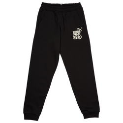 Grade School Pants - Puma Essentials+ Mid 90S - Black-Black