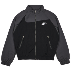 Grade School Track Tops - Nike Amplify - Black-Dk Smoke Grey