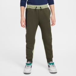 Grade School Pants - Nike Tech Fleece - Cargo Khaki-Oil Green-Black