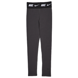 Grade School Leggings - Nike Favourites Futura High Waist - Dk Smoke Grey-Black