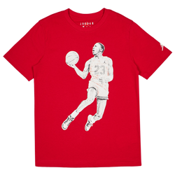 Grade School T-Shirts - Jordan Air - Gym Red-Gym Red