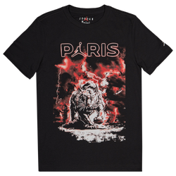 Grade School T-Shirts - Jordan X Psg - Off Noir-Off Noir