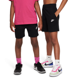 Grade School Shorts - Nike K Nsw Club Ft Short Hbr - Black-White