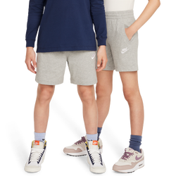 Grade School Shorts - Nike K Nsw Club Ft Short Hbr - Dk Grey Heather-White