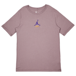 Grade School T-Shirts - Jordan Statement Flight Lakers - Purple Smoke-Purple Smoke