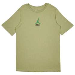 Grade School T-Shirts - Jordan Statement Flight Celtics - Oil Green-Oil Green