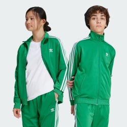 Grade School Track Tops - adidas Firebird - Green-Green