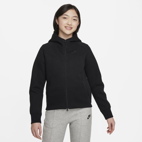 Grade school black outlets Nike tech hoodie