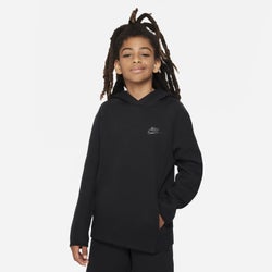 Grade School Hoodies - Nike Tech Fleece - Black-Black