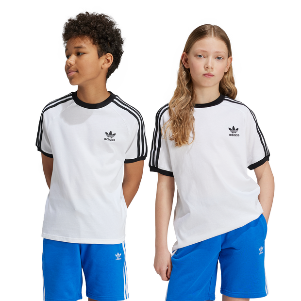 Adidas Adicolor 3-stripes T-shirts Kinder - Wit - Maat 135 - 140 CM - Katoen Jersey