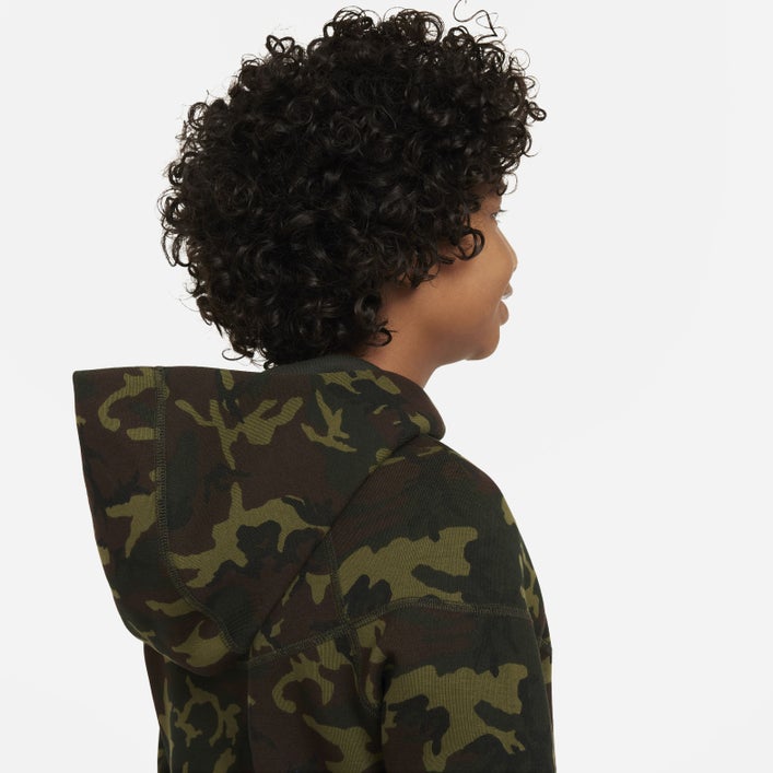 Nike 8-15 Year Old Tech Fleece Full-Zip Hoodie Image 4 of 5. Tap to open photo gallery.