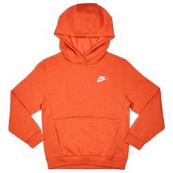 Grade School Hoodies - Nike Club - Vintage Coral-White