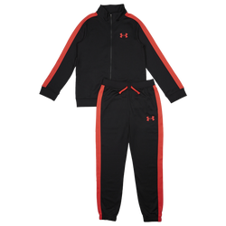 Grade School Tracksuits - Under Armour Rival Knit - Black-Racer Red