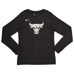 Grade School T-Shirts - Nike Nba Bulls Shine - Black-Black