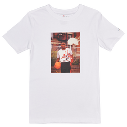 Grade School T-Shirts - Jordan Photo - White-White