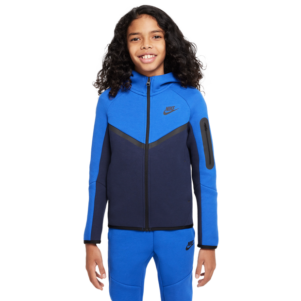 Image of Nike Tech Colorblock unisex Felpe con cappuccio - Blu - Foot Locker035